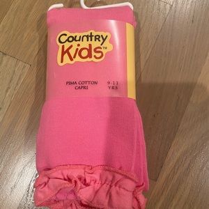 Country Kids Pink Leggings with Ruffle details